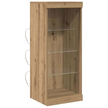 vidaXL Πλευρικό Τραπέζι LED Artisan Oak 41x37x100 εκ 1 τεμ.