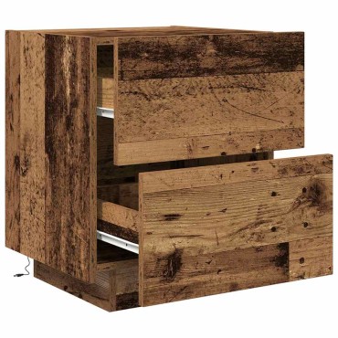 vidaXL Κομοδίνο Παλιό ξύλο 45x40x55cm Επεξεργασμένο Ξύλο 1 τεμ.