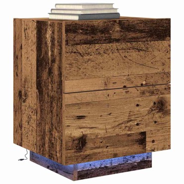 vidaXL Κομοδίνο 2 τεμ. Παλιό ξύλο 45x40x55cm Επεξεργασμένο Ξύλο