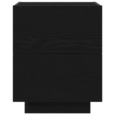 vidaXL Κομοδίνο Μαύρη Οξυά 45x40x55cm Επεξεργασμένο Ξύλο 1 τεμ.