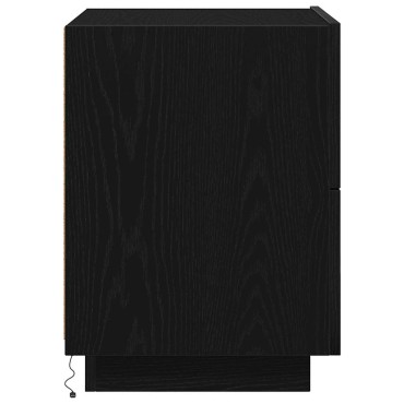 vidaXL Κομοδίνο Μαύρη Οξυά 45x40x55cm Επεξεργασμένο Ξύλο 1 τεμ.