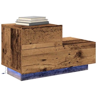 vidaXL Κομοδίνο Παλιό ξύλο 70x36x40,5cm Επεξεργασμένο Ξύλο 1 τεμ.