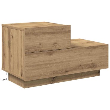 vidaXL Κομοδίνο Artisan Oak 70x36x40,5cm Επεξεργασμένο Ξύλο 1 τεμ.