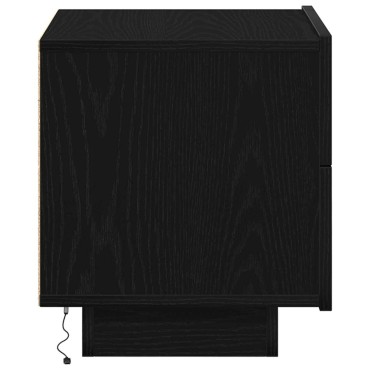 vidaXL Κομοδίνο Μαύρη Οξυά 70x36x40,5cm Επεξεργασμένο Ξύλο 1 τεμ.