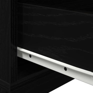 vidaXL Κομοδίνο Μαύρη Οξυά 70x36x40,5cm Επεξεργασμένο Ξύλο 1 τεμ.