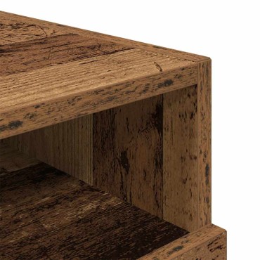 vidaXL Κομοδίνο Παλιό ξύλο 40x39x37cm Επεξεργασμένο Ξύλο 1 τεμ.