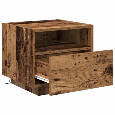 vidaXL Κομοδίνο Παλιό ξύλο 40x39x37cm Επεξεργασμένο Ξύλο 1 τεμ.