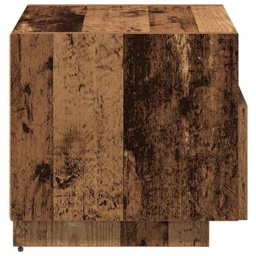 vidaXL Κομοδίνο Παλιό ξύλο 40x39x37cm Επεξεργασμένο Ξύλο 1 τεμ.
