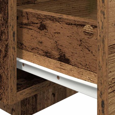 vidaXL Κομοδίνο Παλιό ξύλο 40x39x37cm Επεξεργασμένο Ξύλο 1 τεμ.