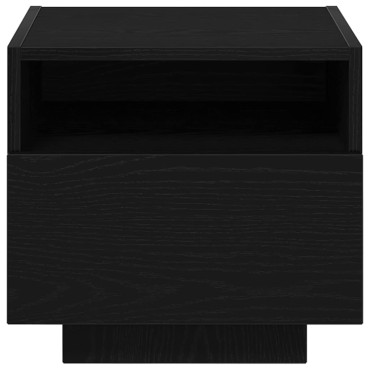 vidaXL Κομοδίνο Μαύρη Οξυά 40x39x37cm Επεξεργασμένο Ξύλο 1 τεμ.