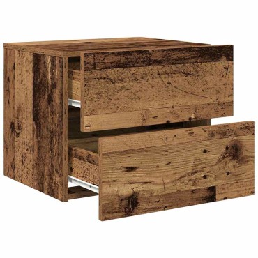 vidaXL Κομοδίνο Παλιό ξύλο 50x39x41cm Επεξεργασμένο Ξύλο 1 τεμ.
