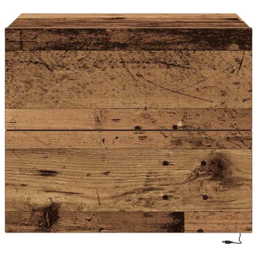 vidaXL Κομοδίνο Παλιό ξύλο 50x39x41cm Επεξεργασμένο Ξύλο 1 τεμ.