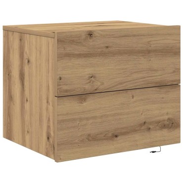 vidaXL Κομοδίνο Artisan Oak 50x39x41cm Επεξεργασμένο Ξύλο 1 τεμ.