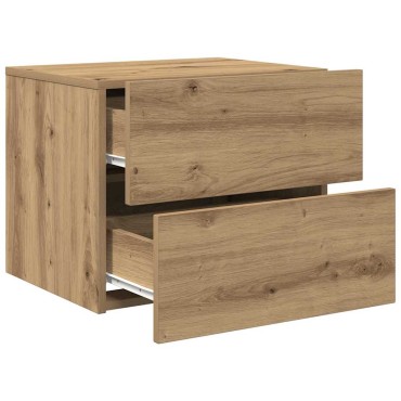 vidaXL Κομοδίνο Artisan Oak 50x39x41cm Επεξεργασμένο Ξύλο 1 τεμ.