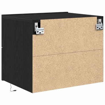 vidaXL Κομοδίνο Μαύρη Οξυά 50x39x41cm Επεξεργασμένο Ξύλο 1 τεμ.
