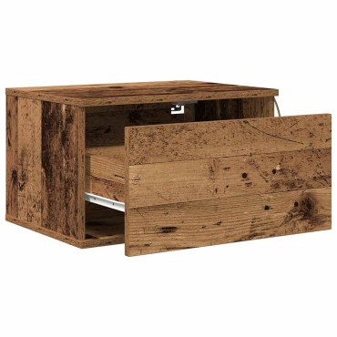 vidaXL Τοίχου κομοδίνο Παλιό ξύλο 50x36x30cm Επεξεργασμένο Ξύλο 1 τεμ.