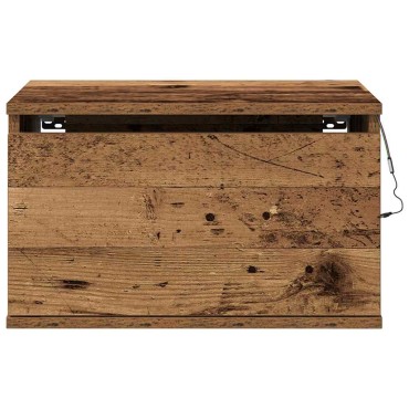 vidaXL Τοίχου κομοδίνο Παλιό ξύλο 50x36x30cm Επεξεργασμένο Ξύλο 1 τεμ.