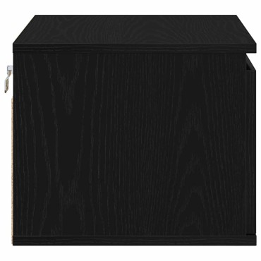 vidaXL Τοίχου κομοδίνο Μαύρη Οξυά 50x36x30cm Επεξεργασμένο Ξύλο 1 τεμ.