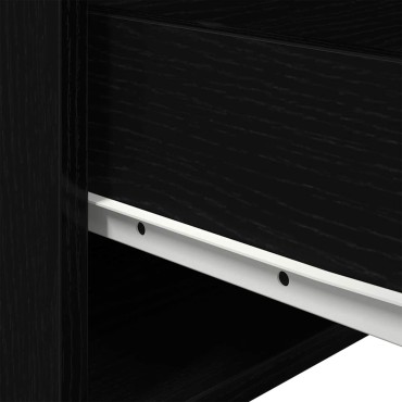 vidaXL Τοίχου κομοδίνο Μαύρη Οξυά 50x36x30cm Επεξεργασμένο Ξύλο 1 τεμ.