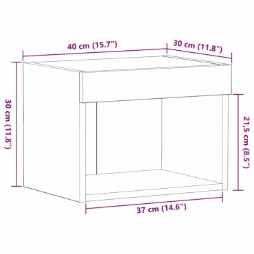 vidaXL Σετ επίπλου τηλεόρασης 40x30x30cm Παλιό ξύλο