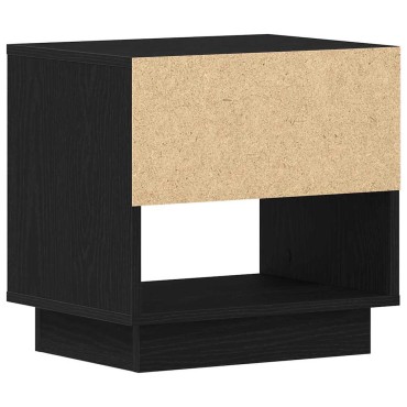 vidaXL Κομοδίνο Μαύρη Οξυά 45x34x44cm Επεξεργασμένο Ξύλο 1 τεμ.