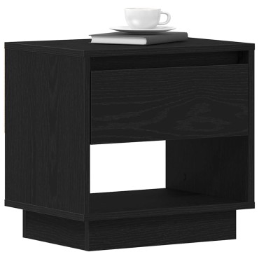 vidaXL Κομοδίνο 2 τεμ. Μαύρη Οξυά 45x34x44cm Επεξεργασμένο Ξύλο