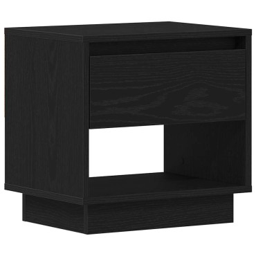 vidaXL Κομοδίνο 2 τεμ. Μαύρη Οξυά 45x34x44cm Επεξεργασμένο Ξύλο