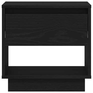 vidaXL Κομοδίνο 2 τεμ. Μαύρη Οξυά 45x34x44cm Επεξεργασμένο Ξύλο