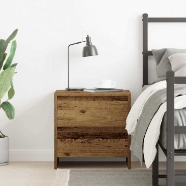 vidaXL Κομοδίνο Παλιό ξύλο 45x34x44,5cm Επεξεργασμένο Ξύλο 1 τεμ.