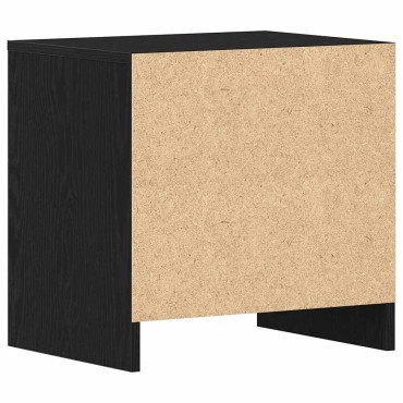 vidaXL Κομοδίνο 2 τεμ. Μαύρη Οξυά 45x34x44,5cm Επεξεργασμένο Ξύλο