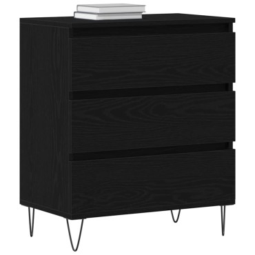 vidaXL Πλαϊνό γραφείο Μαύρη Οξυά 60x35x70cm Επεξεργασμένο Ξύλο 1 τεμ.