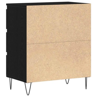 vidaXL Πλαϊνό γραφείο Μαύρη Οξυά 60x35x70cm Επεξεργασμένο Ξύλο 1 τεμ.