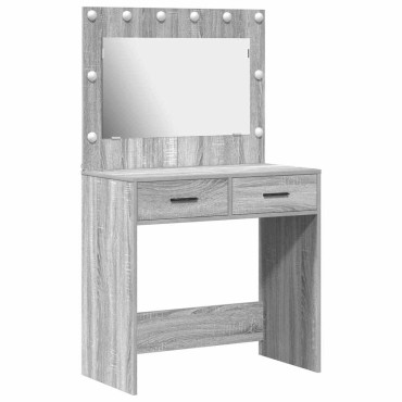 vidaXL Τραπέζι περιποίησης Γκρίζο Σονομα 78,5x41x135 εκ