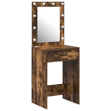 vidaXL Τραπέζι περιποίησης Καπνιστό Δρύς 50x41x135 εκ