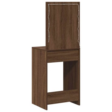 vidaXL Τραπέζι περιποίησης Καφέ δρυς 50x41x135 εκ
