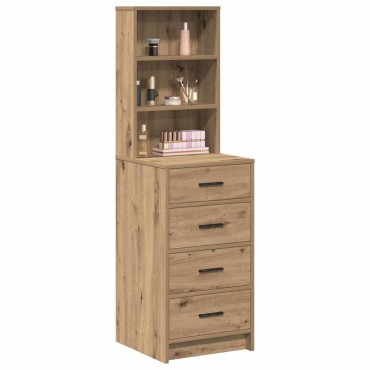 vidaXL Highboard artisan δρυς 40x41x135cm Επεξεργασμένο Ξύλο 1 τεμ.