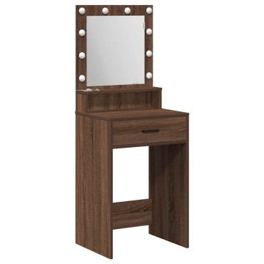 vidaXL Τραπέζι περιποίησης Καφέ δρυς 50x41x135 εκ
