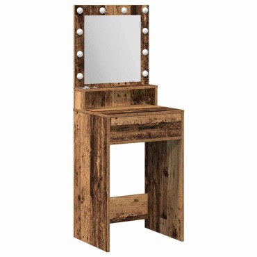 vidaXL Τραπέζι περιποίησης Παλιό ξύλο 50x41x135 εκ