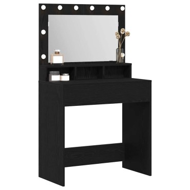 vidaXL Τραπέζι περιποίησης Μαύρη Οξυά 75,5x41x135cm