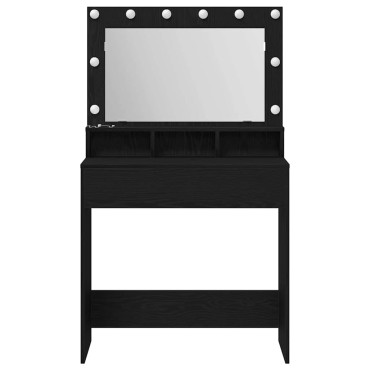 vidaXL Τραπέζι περιποίησης Μαύρη Οξυά 75,5x41x135cm