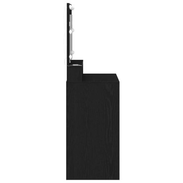 vidaXL Τραπέζι περιποίησης Μαύρη Οξυά 75,5x41x135cm