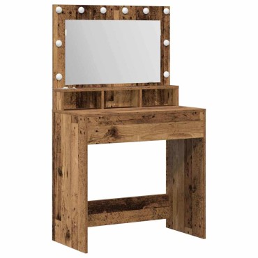 vidaXL Τραπέζι περιποίησης Παλιό ξύλο 75,5x41x135cm