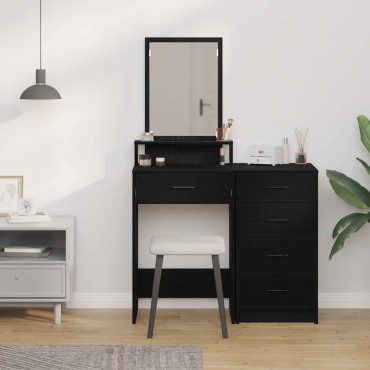 vidaXL Τραπέζι περιποίησης Μαύρη Οξυά 50x41x140cm