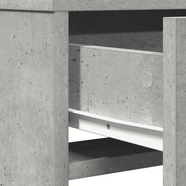 vidaXL Τραπέζι περιποίησης Σκυρόδεμα Γκρι 50x41x140cm