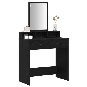 vidaXL Τραπέζι περιποίησης Μαύρη Οξυά 79x41x140cm