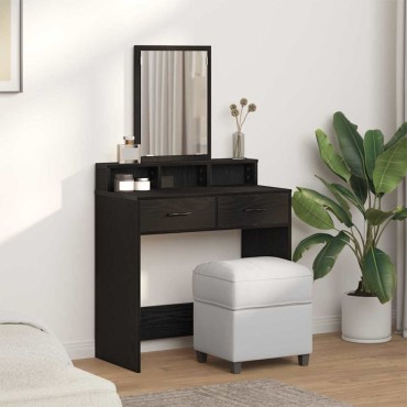 vidaXL Τραπέζι περιποίησης Μαύρη Οξυά 79x41x140cm