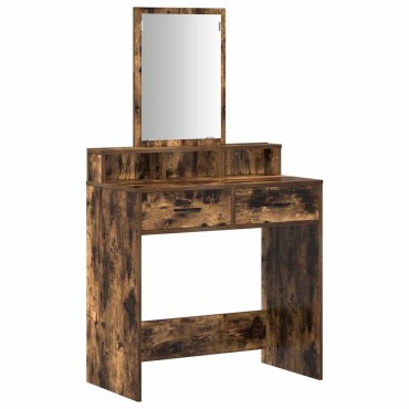 vidaXL Τραπέζι περιποίησης Καπνιστό Δρύς 79x41x140cm