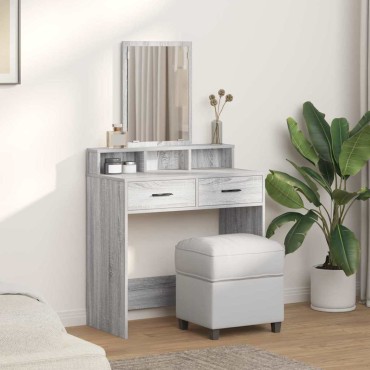 vidaXL Τραπέζι περιποίησης Γκρίζο Σονομα 79x41x140cm