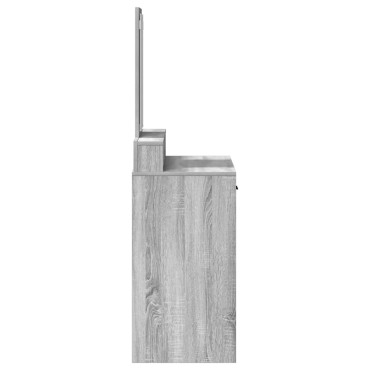 vidaXL Τραπέζι περιποίησης Γκρίζο Σονομα 79x41x140cm