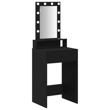 vidaXL Τραπέζι περιποίησης Μαύρο 50x41x140cm Επεξεργασμένο Ξύλο